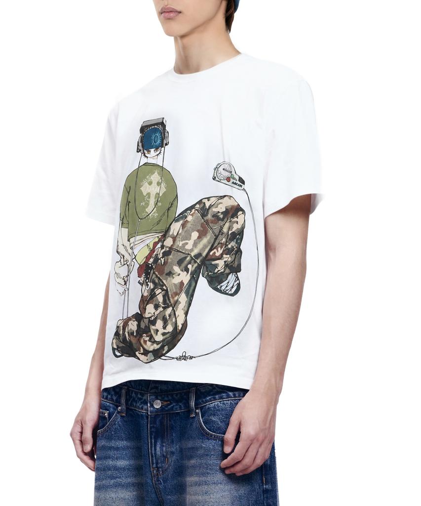 AAKAM Chacha Floorwork Half Top (White)