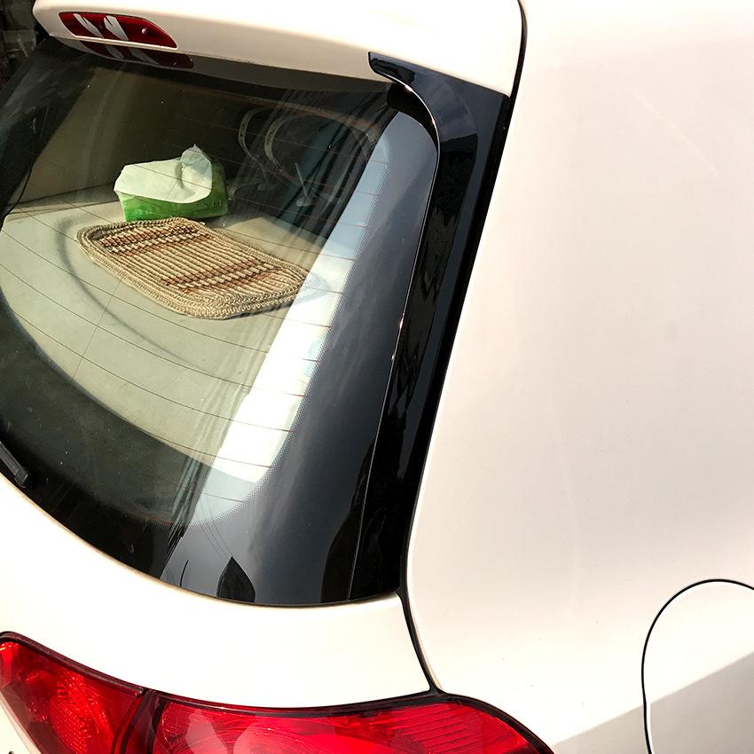 Rear Window Side Spoiler For VW Golf 6 MK6 Standard 2008-2013 Window Trunk Spoiler Canard Canards Glossy Black Splitter