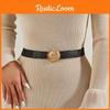 Fashionable Alloy Elastic Waist Belt For Women Dress Coat Suit Decoration Black