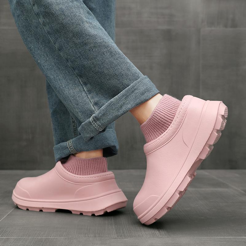 Fashion Winter Indoor New Home Waterproof Plush Warm Cotton Shoes Outdoor Platform Anti Slip Casual Cotton Shoes for Women Large Size
