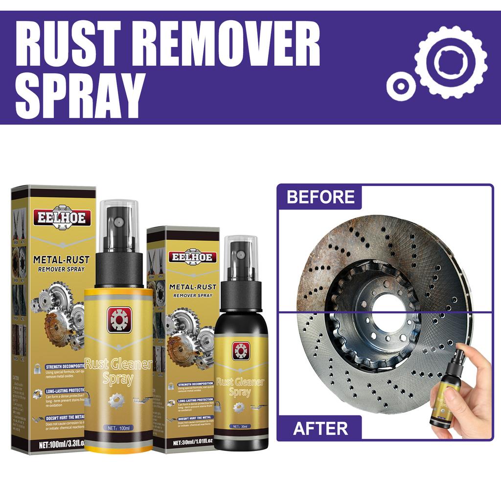 YEGBONG Rust Remover Spray Rust Dissolving Solution Use On Remove Iron Particles In Car Paint Stainless Steel Cleaner 30/100ml
