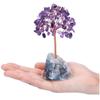 Natural Crystal Colorful Tree Ornament Irregular Base Craft Tabletop Decoration