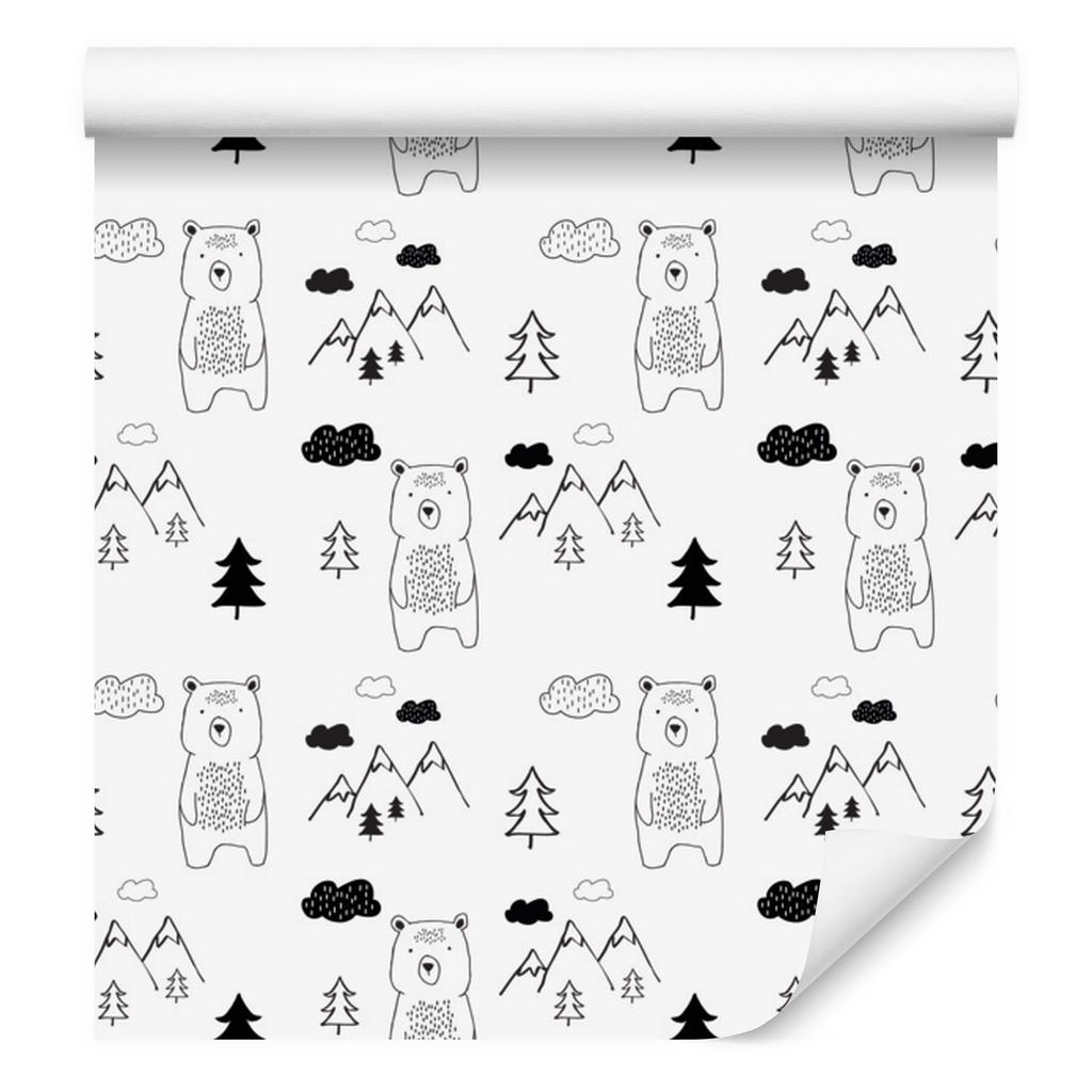 Bears and Mountains Wallpaper for Living Room and Bedroom 50x1000