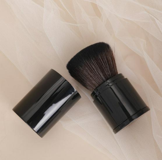 

Большая выдвижная кисть для пудры с крышкой - Мягкий ворс, грибовидная головка, портативная для рассыпчатой пудры и румян.