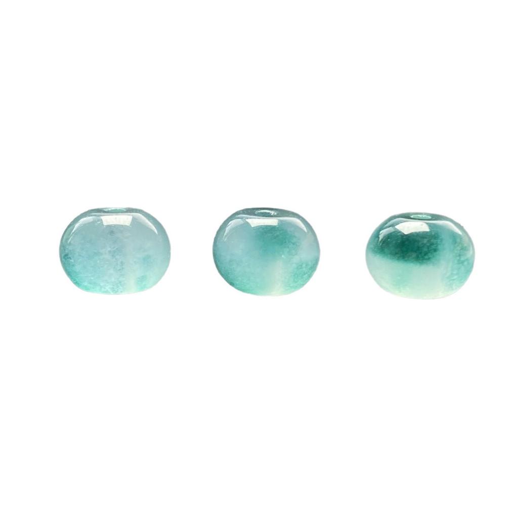 Eis-Typ Bashan Jade Blau Schwimmende Blume & Jade Oval Ruyi Perlen DIY Ohrring Quaste Zubehör