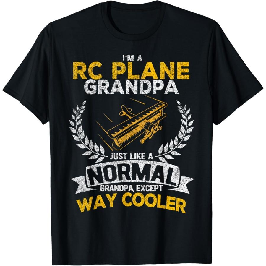 

Забавная футболка с радиоуправляемым самолетом, модель самолета дедушки, пилот радиоуправляемого самолета, ретро футболка XXXXXL чёрный