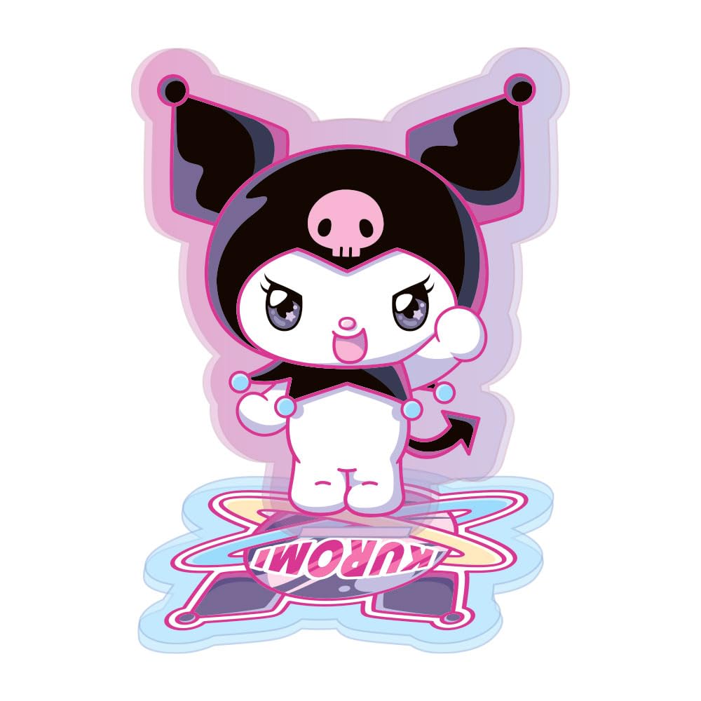 

Tees Factory Sanrio Kuromi Acrylic Stand with x x Clip, H7.7 W6.3 D4.5cm, SR-5542943KU
