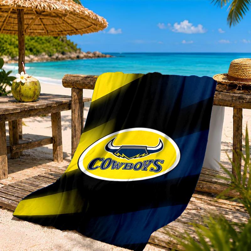 Asciugamano da Spiaggia Rugby del Queensland Settentrionale, Asciugatura Rapida, Facile da Curare, Adatto Sia per il Fitness che per le Vacanze al Mare, Essenziale Sportivo
