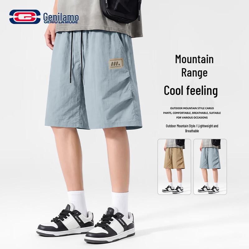 GENIOLAMODE Men s Summer Techwear Shorts 3XL