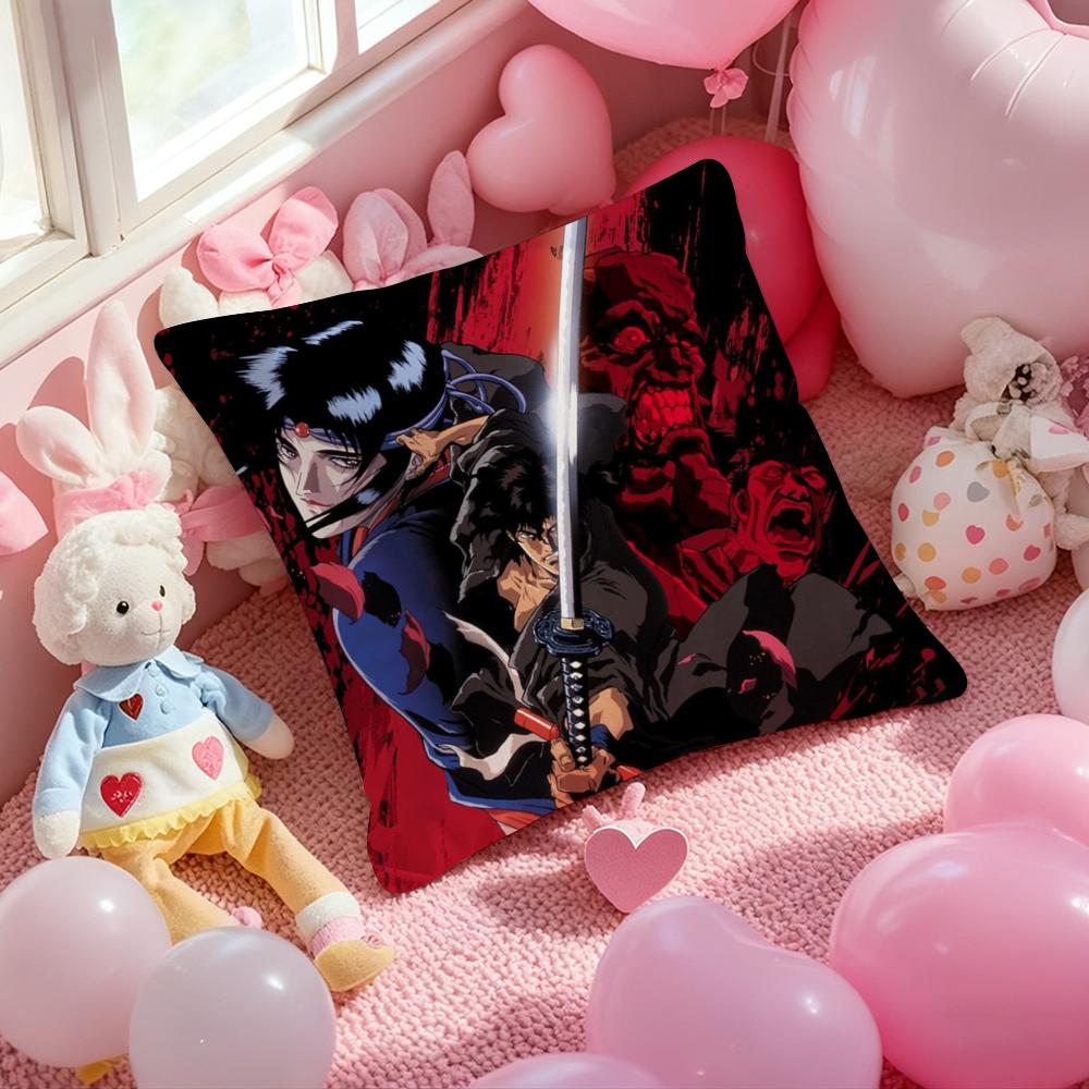 Anime N-Ninja S-Scroll Cushion Cover Pattern Printed Pillowcase for Living Room Sofa Cushion Cover & Bedroom Decor