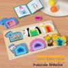 Montessori Wooden Geometric Shape Puzzle Blocks for Early Education
