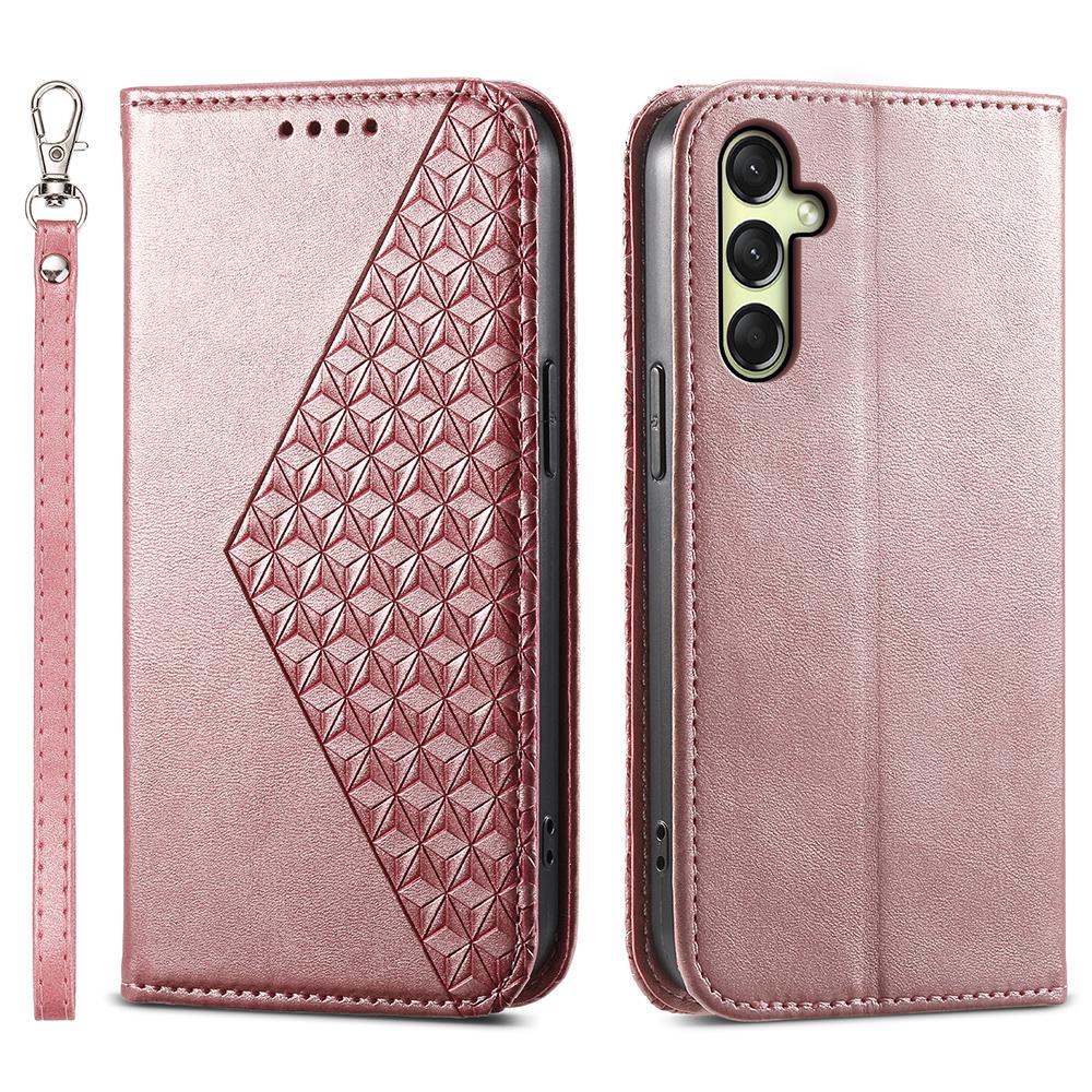For Samsung Galaxy A36 5G Case Calf Texture PU Leather Phone Cover with Wallet
