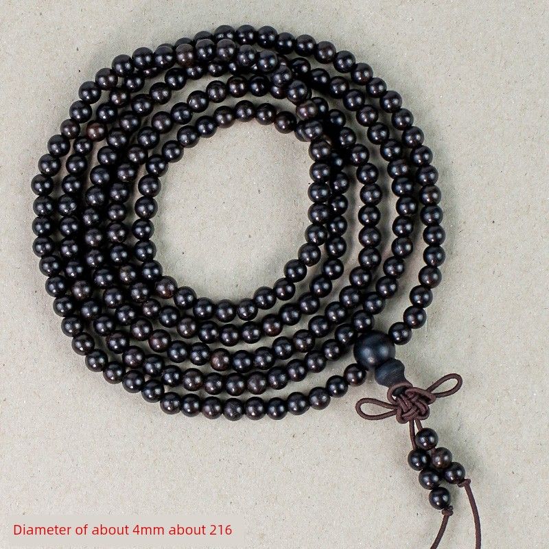 

Браслет из черного дерева 216 шт. 4 мм мини-бусины Четки Ювелирные изделия Ретро Этнический стиль Новый китайский стиль Ручные бусины Diameter of about 4mm about 216