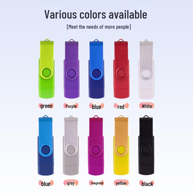 OLOEY High-Speed 128GB Rotary Metal Micro USB Flash Drive