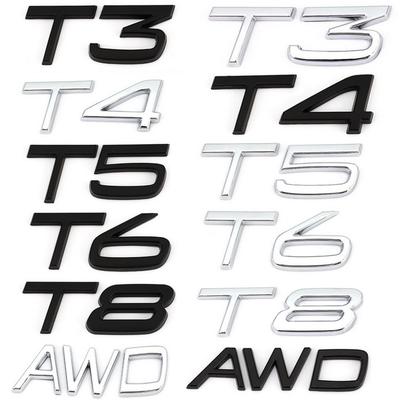 Autocollant de Voiture Phare 3D ABS Pour V40 V60 V90 XC60 XC90 XC40 S60 S90 S80 C30 AWD T3 T4 T5 T6 T8 Logo Accessoires Automobiles