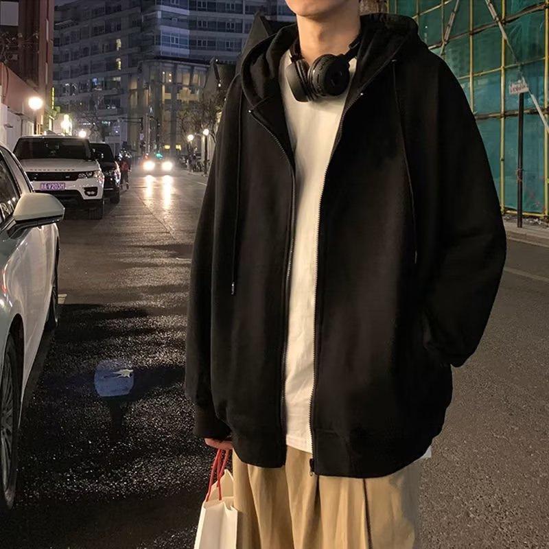 Men's Spring & Autumn Stand Collar Cardigan Sweater - High Street Fashion, Loose Fit, Unisex