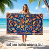 Fish Ocean Theme Beach Towel Personalized Custom Name & Text Soft Quick Dry Beach Towel for Swimming Travel