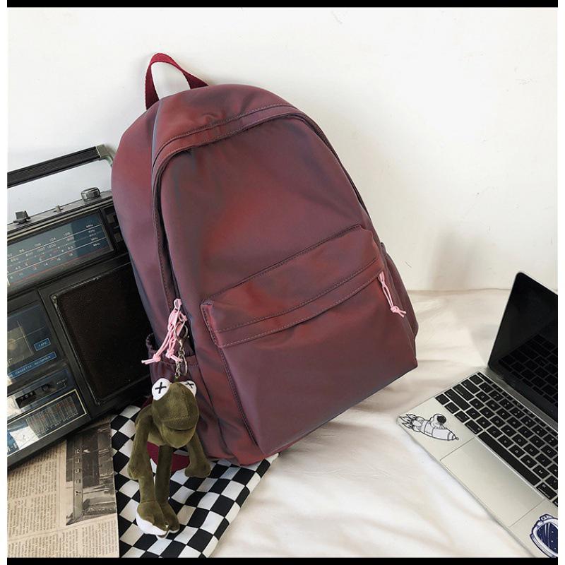 Farbverlauf College-Rucksack: Hongkong-Stil, Großes Fassungsvermögen, Nylon, Spritzwassergeschützt, Schultertasche für Herren.