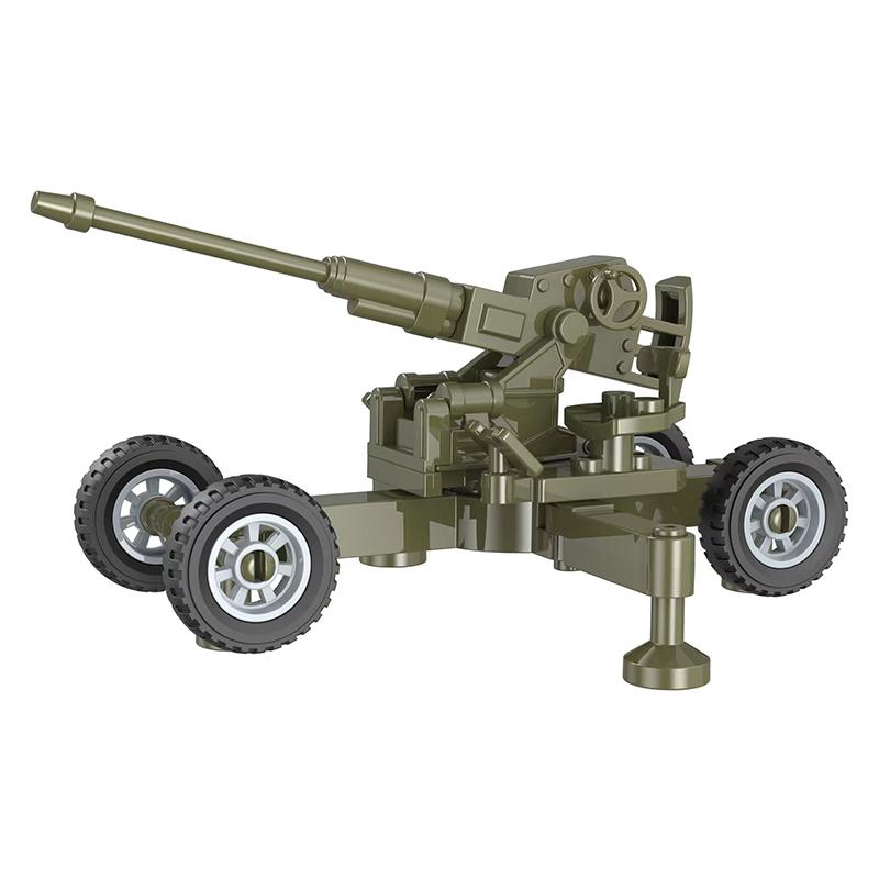 World War 2 WW2 Antiaircraft Gun Rocket Artillery Military Army War Weapon Soldier MOC Model Building Block Bricks Toys For Kids