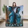 Avatars Blue Na'vi Neytiri Poster Bedding Throws Soft Comfy Blanket For Couch Chair Plane Travel Flannel Bedspread Bed Cover