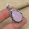 Pink Chalcedony Gemstone Handmade 925 Sterling Silver Charming Pendant Jewelry For Her