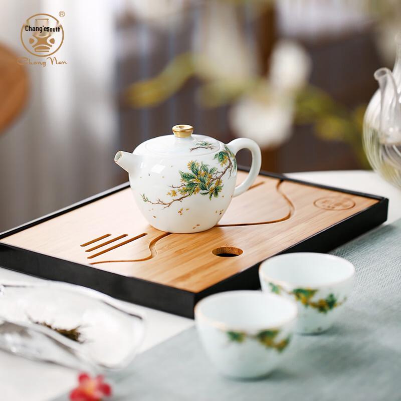 Белый Фарфоровый Набор для Kung Fu Чая Changnan - Аромат Османтуса