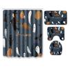 Halloween Shower Curtain Floor Mat Combination Four-Piece Set Kitchen Absorbent Non-Slip Carpet Bedroom Door Mat