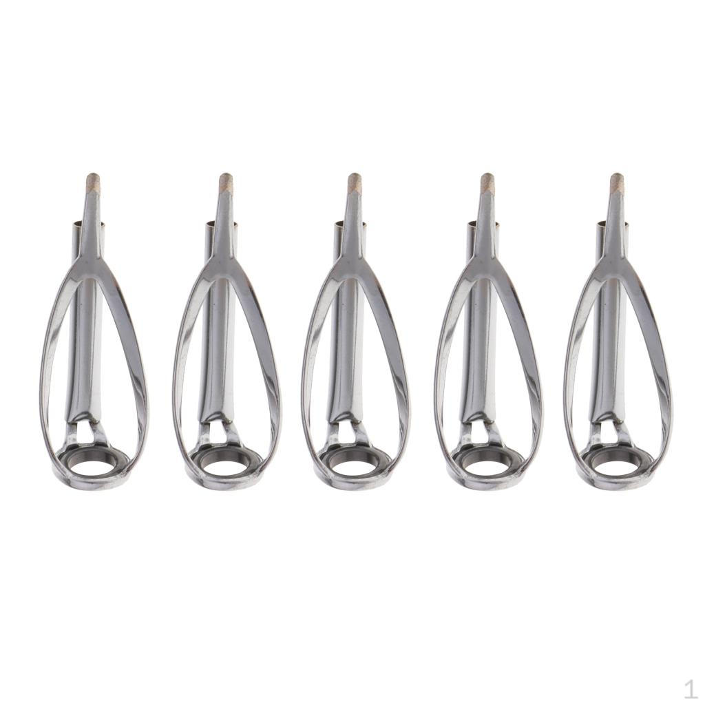 5 Pieces Fishing Rod Rods Guides Tips Repair Kit