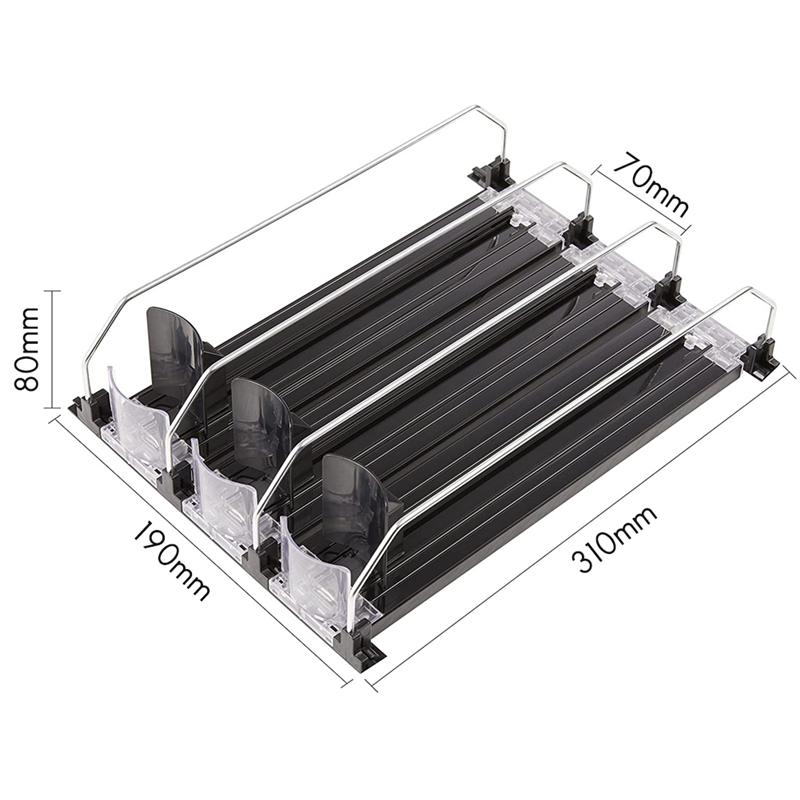 M-Modern-Soda Can Dispenser Beverage Display Rack For Refrigerator With Adjustable Glide - Perfect For Soda, Beer, And Other Bev