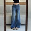 Micro Flared Low Waisted Jeans Straight Autumn Smaller People Hundred Versatile Non-Patchy Legs Loose Micro Flared Trousers Women Long Denim Pants