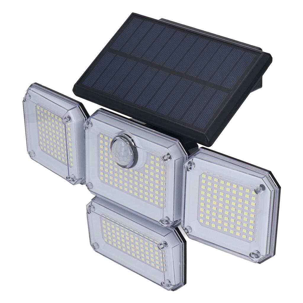 Solar Outdoor Street Light 4 Rotating Head Flexible Foldable IP64 Heat Resistant Home Solar Lamp