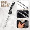 Ziyue Stainless Steel Yakiniku Tongs, Freestanding, Camping, BBQ, Non-Slip, Serving Chopsticks, Pasta, Yakiniku Tongs (Set of 3 - Black Handle)