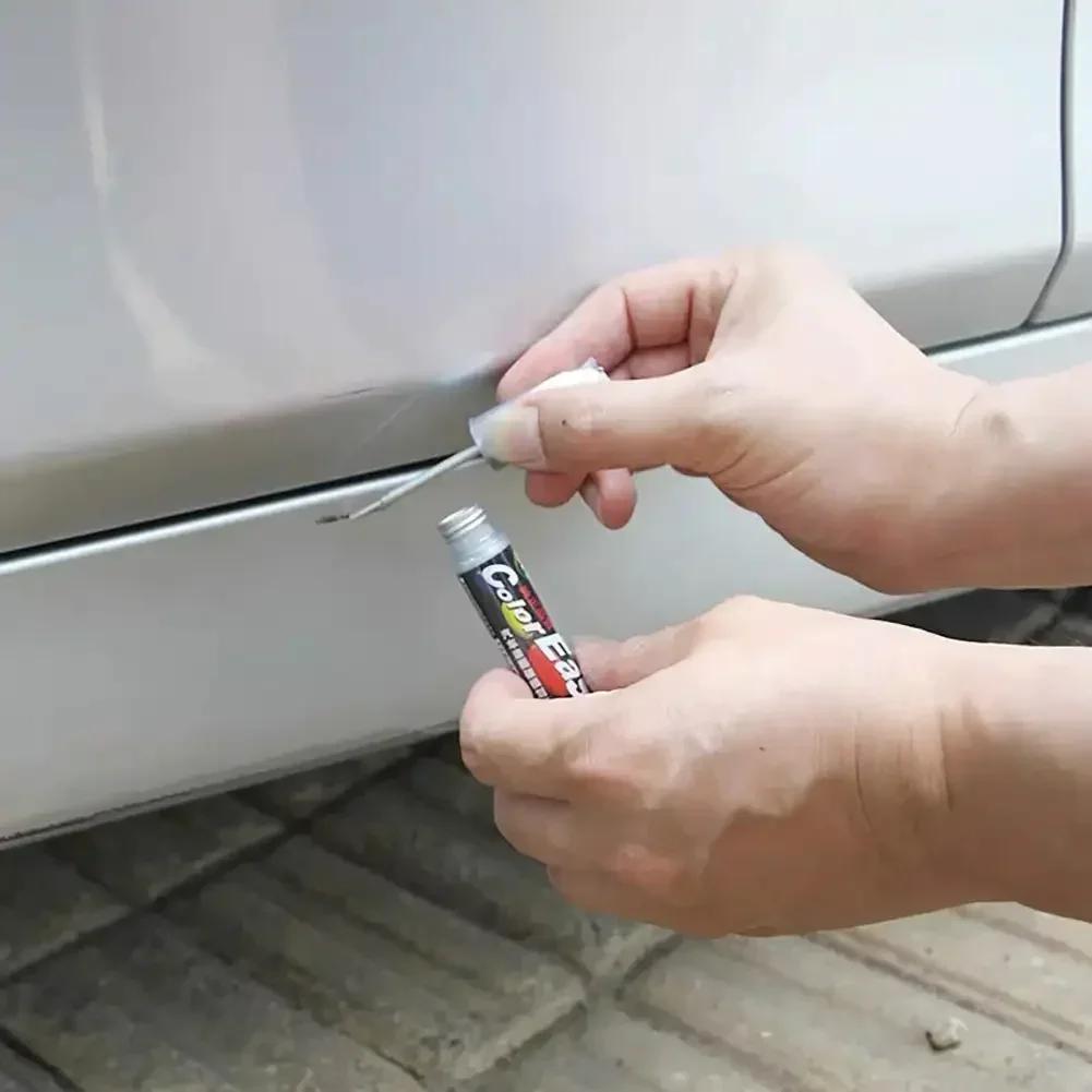 Rotulador para reparar arañazos en la pintura del coche, resistente al agua, para el cuidado de la banda de rodadura de los neumáticos del coche, mantenimiento del automóvil, color negro, blanco, rojo y plateado
