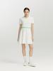 SERGIO TACCHINI W Essential Pique Collared V-Neck Short Sleeve Dress (White)