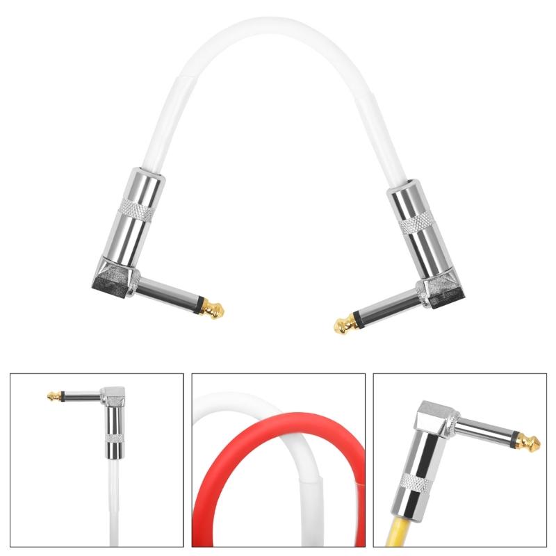 Guitar Patches Cables 6.35mm Right Angle Guitar Effect Pedal Cables Low Noise and Good Quality Guitar Effect Pedals Plug