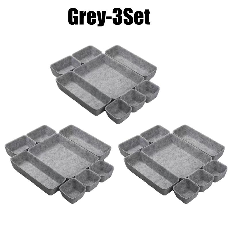 8PC/Set Drawer Organizers Storage Box Felt Storage Bins Toy Basket Shelf Cubes Foldable Drawer Dividers Desk Organisers