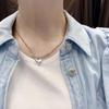 Korean Style Retro Love Heart Necklace - Trendy, Simple Clavicle Chain for Women's Fashion