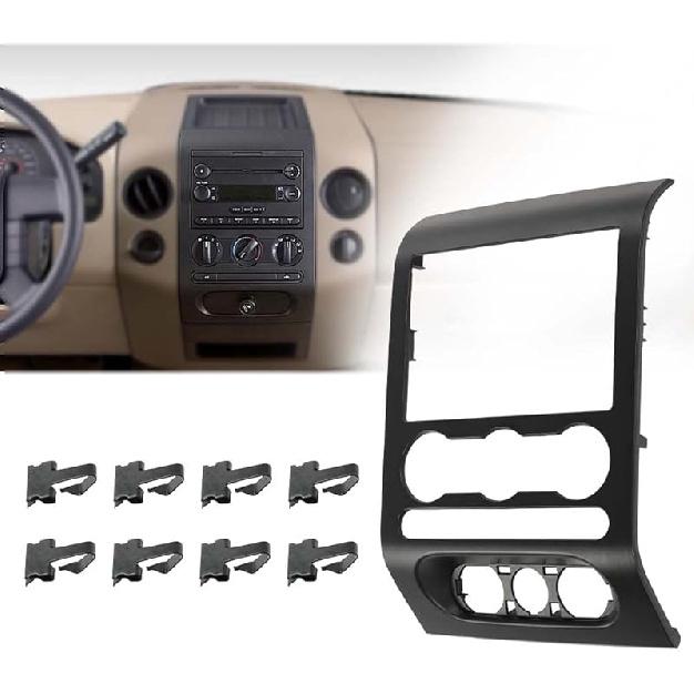 ALLGOOD Dash Bezel Center Trim Panel Cover Compatible with Ford F150 2004-2008 Ford F150 2004-2008(Black