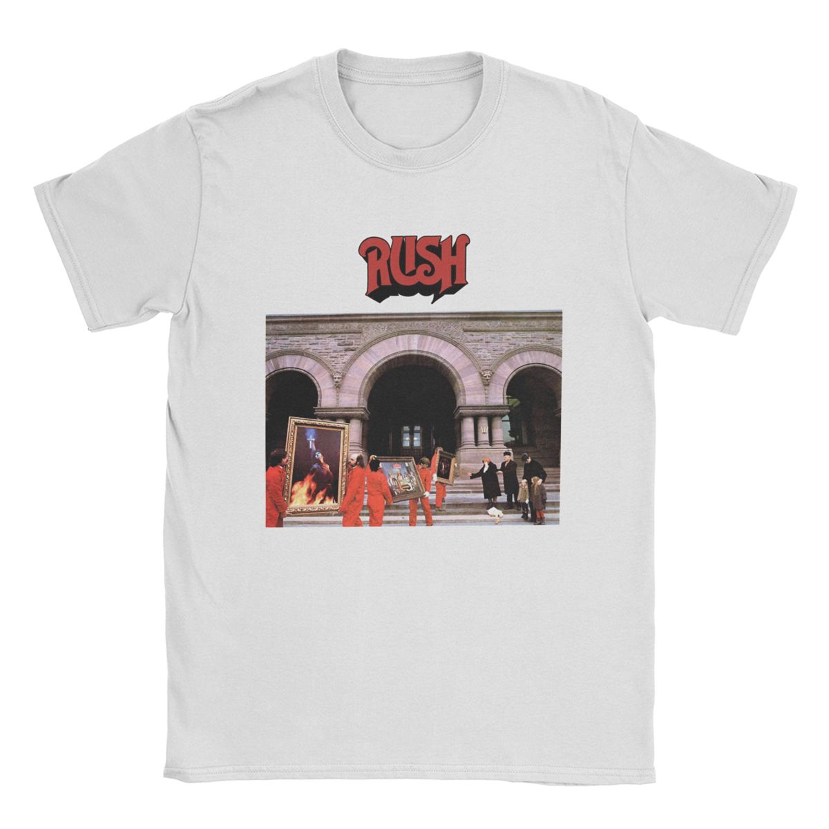 

Повседневная футболка Rush Band для мужчин, футболки с круглым вырезом из чистого хлопка, футболка с коротким рукавом, размеры 4XL 5XL, одежда S белый