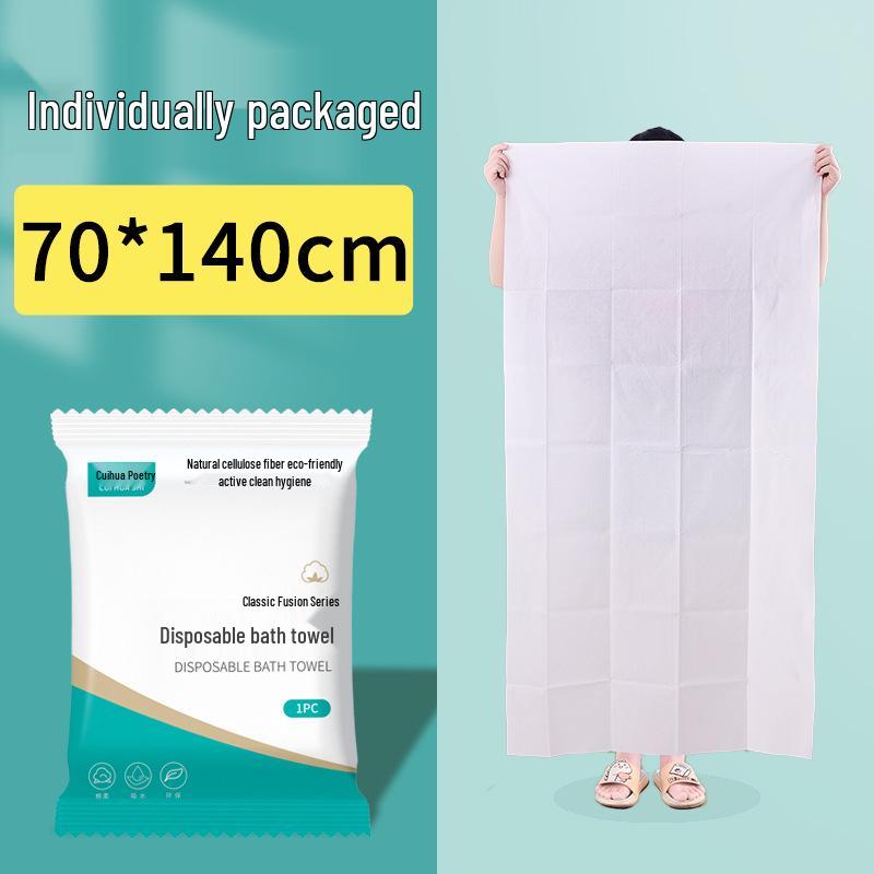 Cuihua Shi Thick Disposable Bath Towel - Individually Wrapped for Travel, Hotel, B&B, and Salon Use