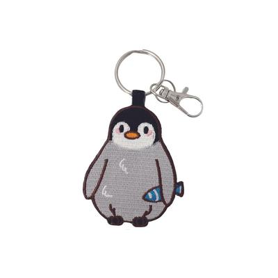 [HINIHAO HI,] 1 Pc Penguin Double-Sided Embroidered Keychain
