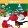 On 12x Clip Christmas Robins Festive Xmas Tree Bird Decoration Animal Ornament
