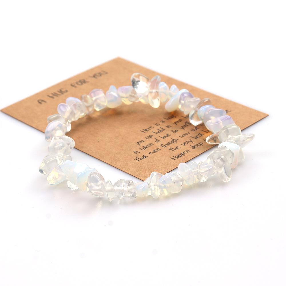 Siebenfarbiges Achat-Amethyst-Elastikarmband - Natürlicher unregelmäßiger Kristallstein Handschmuck