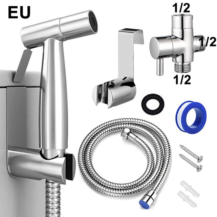 Handheld Bidet Sprayer Set for Toilet 304 Stainless Steel Hand Bidet Faucet for Bathroom Hand Bidet Sprayer (as the picture,304 Stainless Steel)