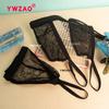 YWZAO Tapón Anal Insertable Ropa Interior Masculina Tanga Encaje Negro N12