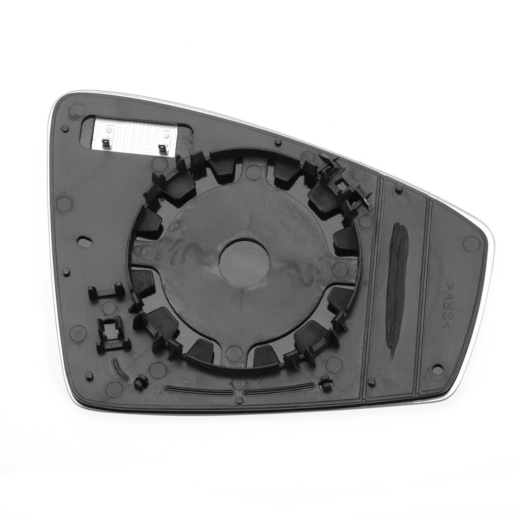 INFINAUTO Left Driver Side Mirror Glass Replacement with Back White Glass for Volkswagen Tiguan Plate, Convex, Heated, 2016-2021