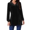 Women's Color Gold Velvet Fashionable Long Sleeved T,shirt Pullover Top