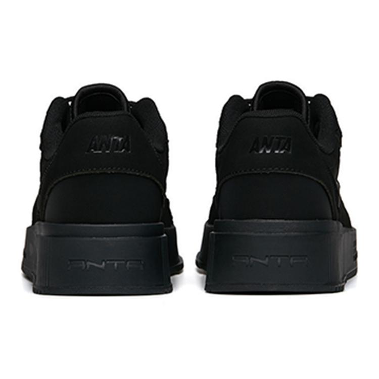New Anta Anti Slip Wear Resistant Low Top Skateboard Shoes Men's Black 112148073-1