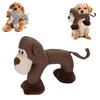 Plush Dog Chew Toy Squeaky Linen Stuffed Animals Interactive Puppy Teething Toy for Small And Medium Dogs Teeth Cleaning