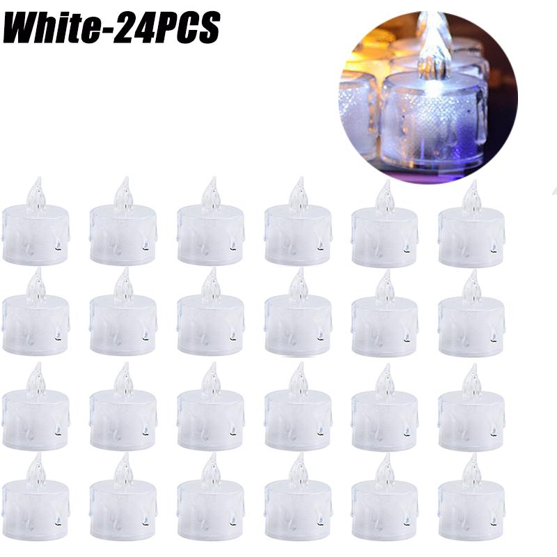 LED Flameless Pillar Candles Realistic Flickering Plastic Candle Night Light for Home Party Wedding Christmas Halloween Decor